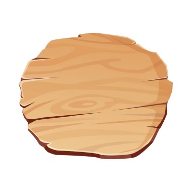 Çizgi film stili kullanıcı arayüzü ögelerinde vektör ahşap işaretler çizgi film tarzı rustik tahta