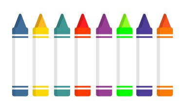 Beyaz üzerine vektör macunu kalem koleksiyonu