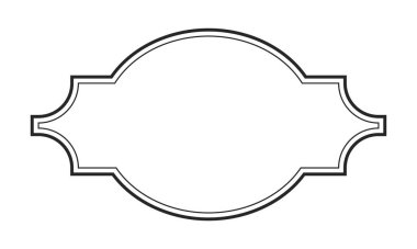 Beyaz arkaplanda vektör vintage çerçevesi