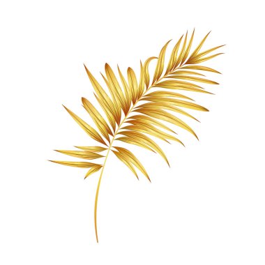 Vektör soyut tropikal altın yapraklar davetiye pankartı