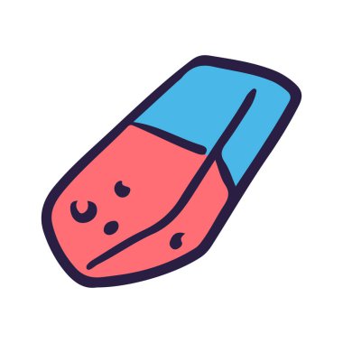 Şeffaf arkaplanda vektör silme çizimi