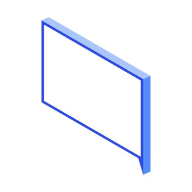 Beyaz üzerinde vektör izometrik sohbet balonu