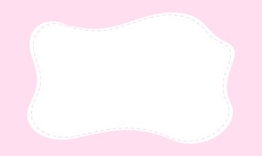Şirin pembe karalama çerçeve afişi şablon arkaplanı