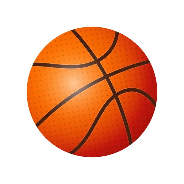 Beyaz arka plan üzerinde izole vektör basketbol topu