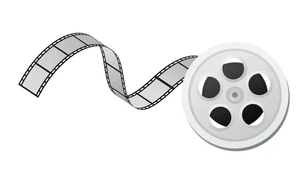 Vector Old Film Tape Film Stripe White Background Vector — Stock Vector