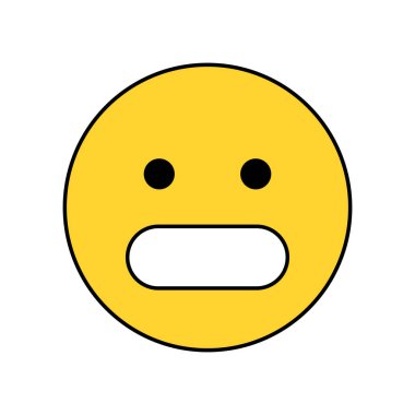 Beyaz arkaplanda vektör düz duygu tepkisi