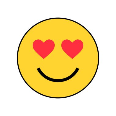 Beyaz arkaplanda vektör düz duygu tepkisi