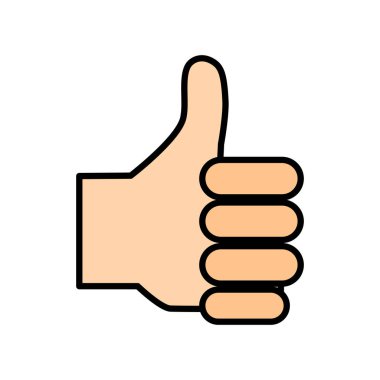 Vektör facebook başparmağı düz arkaplan gibi yukarı