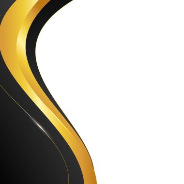 Siyah vektör soyut modern dalgalar şablonu