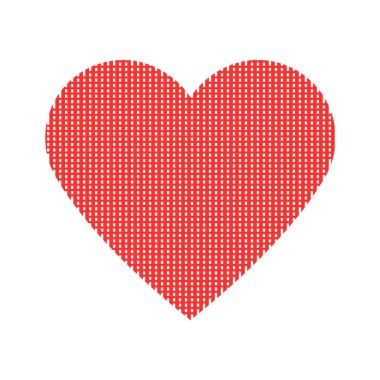 Beyaz arkaplanda vektör düz kalp