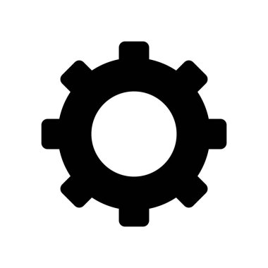 Cogweel mekanizma sembolü olan simge ayarlama vektörü