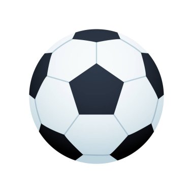 Vektör futbol topu gerçekçi beyaz siyah resim