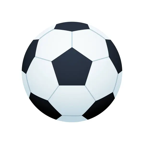 Vektör futbol topu gerçekçi beyaz siyah resim