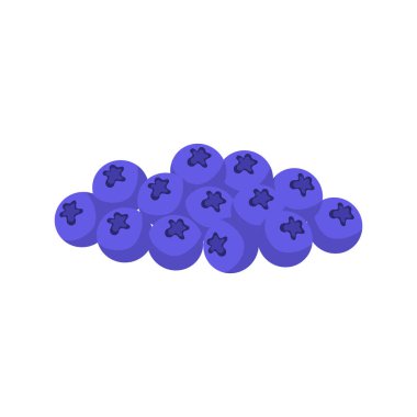 Beyaz arkaplanda vektör yaban mersini vektör simgesi, düz, çizgi film biçimi