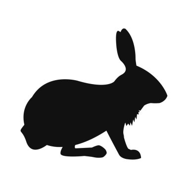 Paskalya için vektör tavşanlar siluetleri