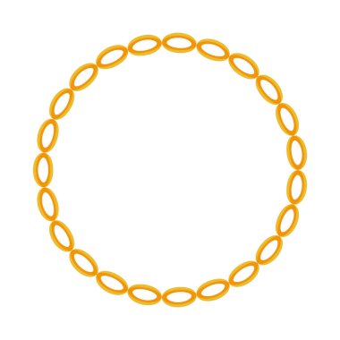 Vektör yuvarlak zincir zincir zincir sınır boho bileziği