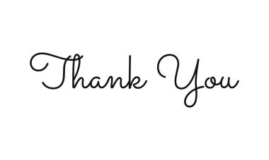 Vektör teşekkürler tipografi biçimi vektörü