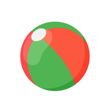 Beyaz arka planda şişme bir plaj topu yönlendir