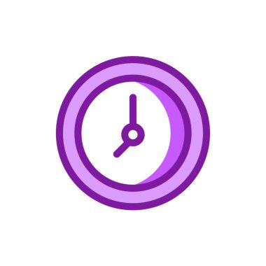 Vektör saat vektör vektörü beyaz arkaplan çizimi