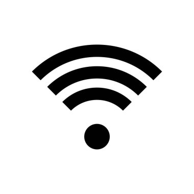 Beyaz arkaplan vektör illüstrasyonunda izole edilmiş vektör wifi simgesi