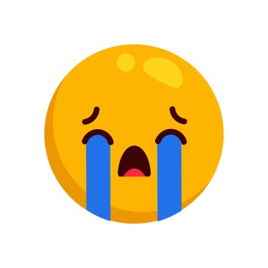 Beyaz arkaplanda vektör düz duygu tepkisi