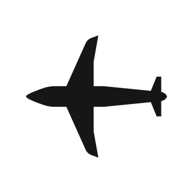 Beyaz arkaplan vektör illüstrasyonunda vektör düzlemi simgesi izole edildi