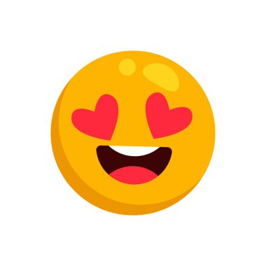 Beyaz arkaplanda vektör düz duygu tepkisi