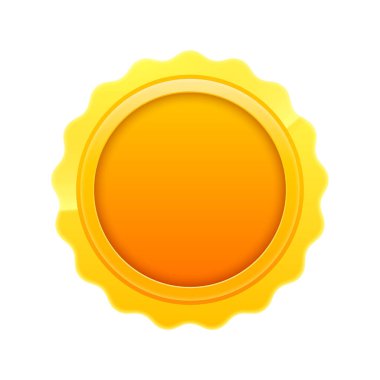 Vektör boş altın rozet premium düğmesi