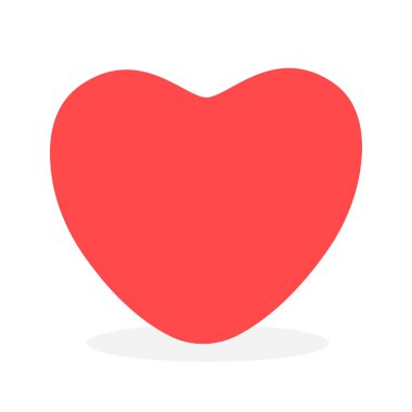 Vektör kırmızı kalp çeşitli şekilli damga silueti düz