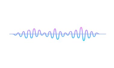 Vektör mor eğri ses dalgası. ses ya da müzik sinyali. Sinüzit hattı. elektronik radyo grafiği