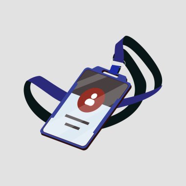 Beyaz arkaplanda vektör gerçekçi kimlik kartı kırtasiyesi