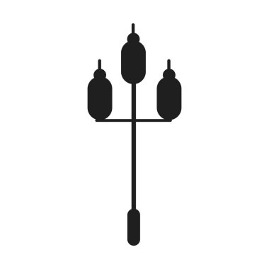 Beyaz arkaplanda vektör lambaları siluetleri