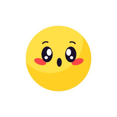 Beyaz arkaplanda vektör düz duygu simgesi çizimi