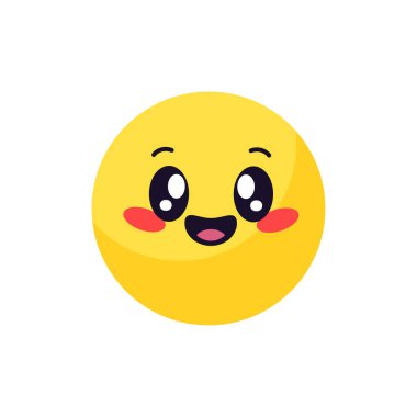 Beyaz arkaplanda vektör düz duygu simgesi çizimi