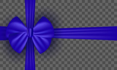 Şeffaf üzerinde mavi yay izole edilmiş vektör arkaplanı