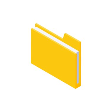 Veri dizini simgesinin vektör izometrik çizimi