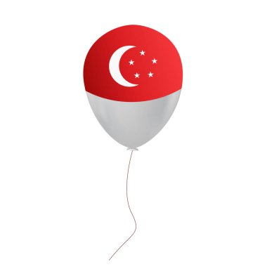 Beyaz arkaplanda izole edilmiş vektör singapore balonları