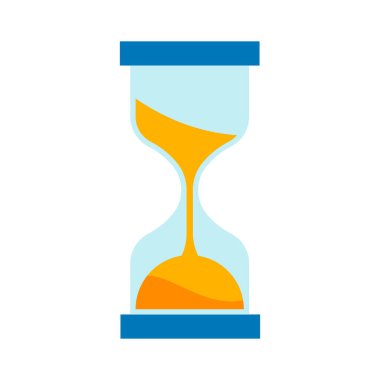 Vektör kum saati düz stil