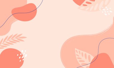 El çizimi düz tasarım soyut karalama arkaplanı