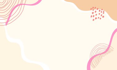 El çizimi düz tasarım soyut karalama arkaplanı