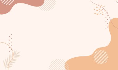 El çizimi düz tasarım soyut karalama arkaplanı