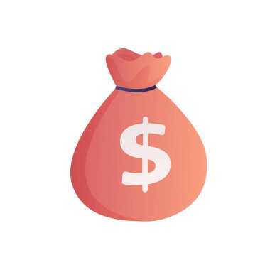 Para çantasının logo şablonu, para vektör illüstrasyonu çuvalı