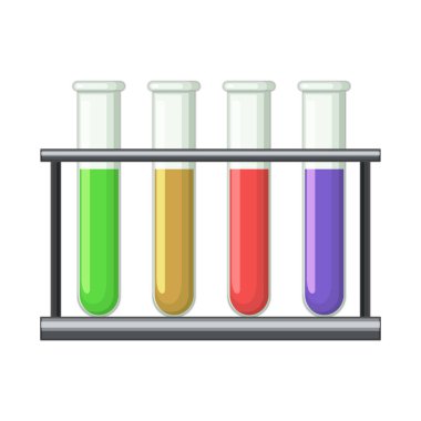 Vektör test tüpü çizgi film vektör çizimi