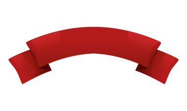 Vektörleştirilmiş kırmızı kurdele izole edildi