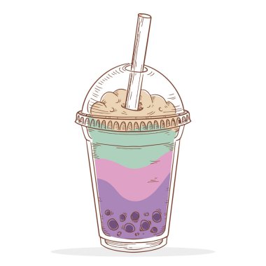 El yapımı köpüklü çay fincanı ve milkshake.