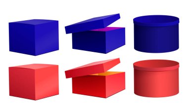 vektör karton kutular çizim koleksiyonu