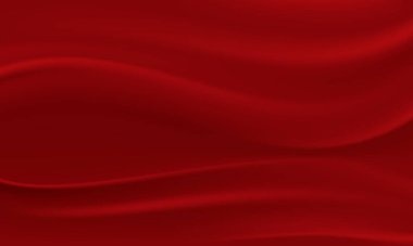 vektör kırmızı ipek katlanmış kumaş arka plan, lüks tekstil