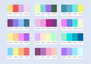Pantone renk paleti örnekleri rgb altıgeninde