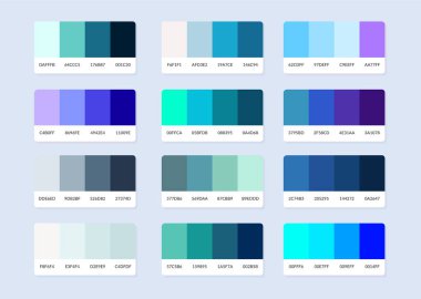 Pantone renk paleti örnekleri rgb altıgeninde