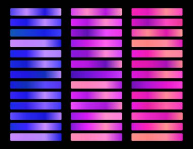 Modayı takip eden çok renkli gradyanlar ve parlak rengarenk arkaplan kümesi